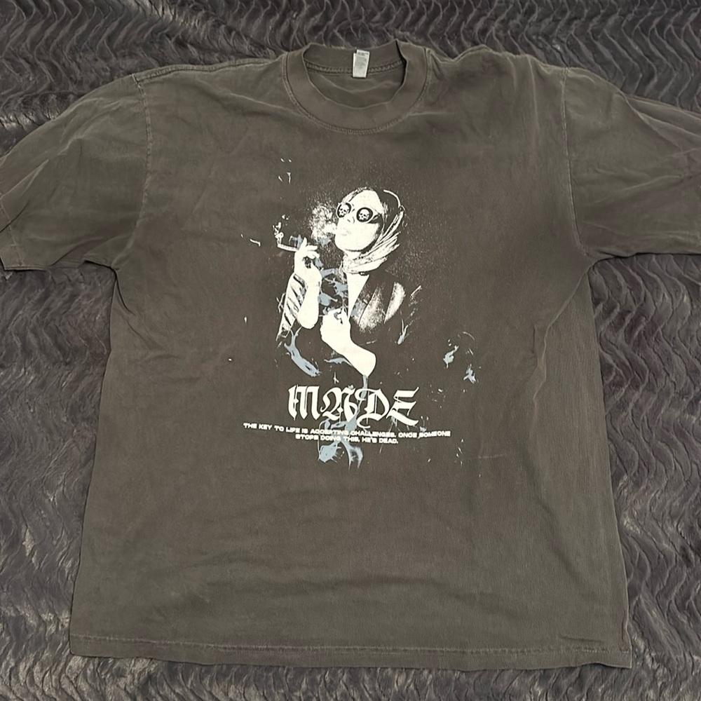 Made - Black Pre-aged Vintage T-Shirt - Large